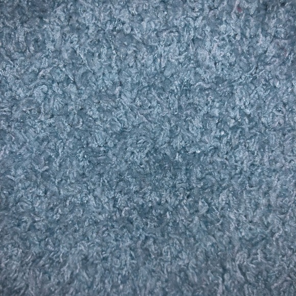 Poof Apparel Women’s Sea Mist Blue Stretchy Scoop Turtleneck Sweater Size L - Picture 3 of 8